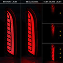 Axyaa LED Rear Bumper Reflector Light for Toyota Corolla Cross - Dynamic Turn Signal & Brake Warning