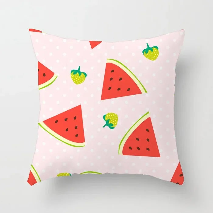 Axyaa Cartoon Watermelon Banana Print Seat Cushion Cover
