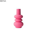 Axyaa Pink Gourd Ceramic Vase Artificial Flowers Decoration Hydroponics Floral Vases