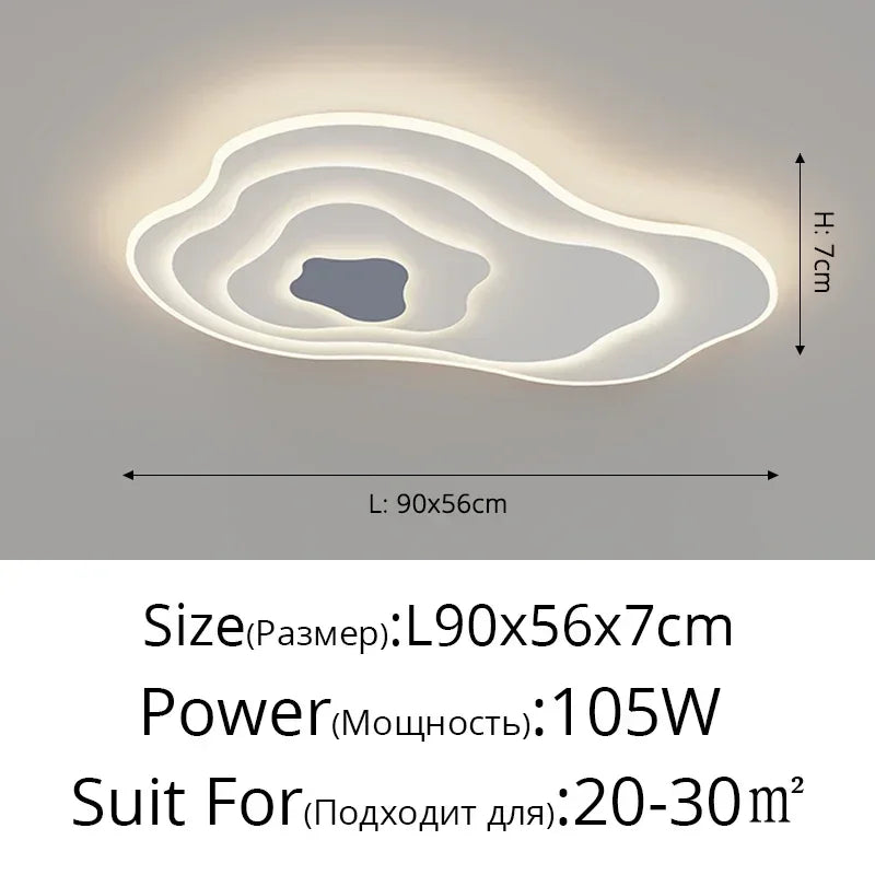 Axyaa Cloud LED Chandelier: Modern Iron Art Ceiling Lamp for Home Decor