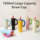 Axyaa Stainless Steel Insulated Mug with Handle and Straw