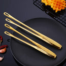 Axyaa Stainless Steel BBQ Tongs with Long Handle and Non-Slip Grip