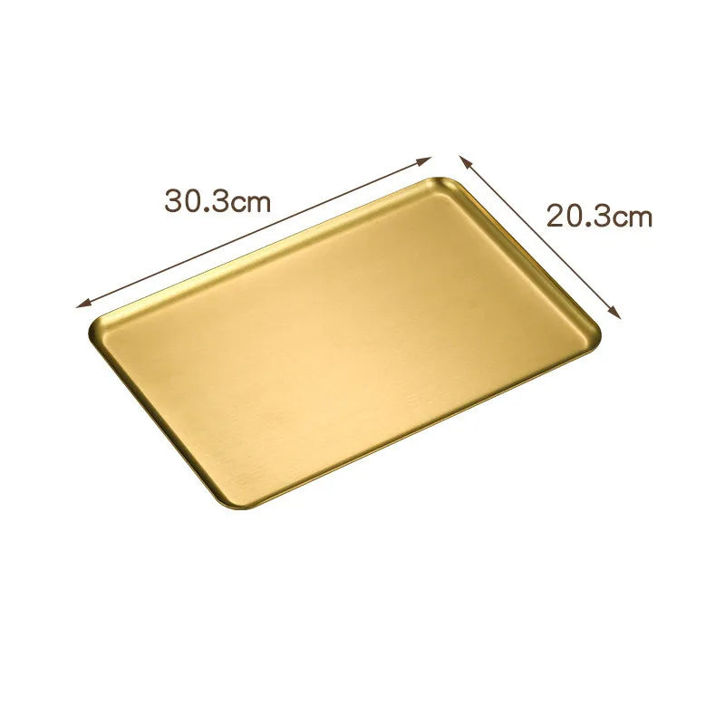 Axyaa Stainless Steel Non-Stick Baking Tray for Food Storage and Cooking