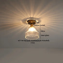 Axyaa Copper Glass LED Ceiling Light for Home Decor - Nordic Style Fixtures