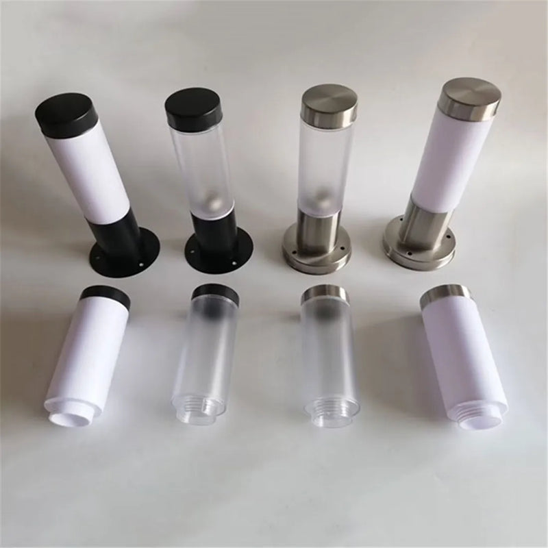 Axyaa White Acrylic Shade Pillar Post Light for Outdoor Home Landscape