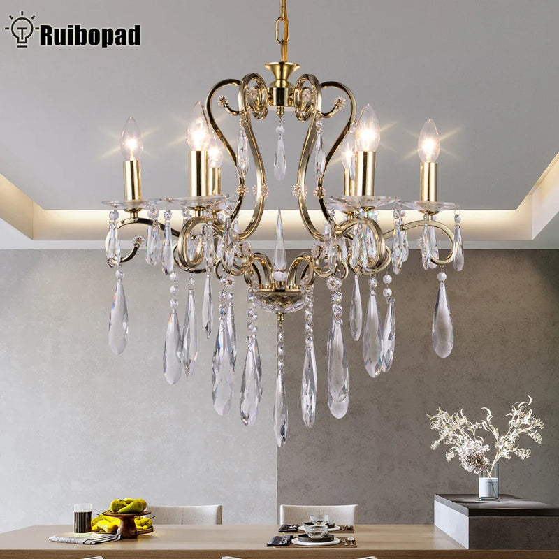 Axyaa Crystal LED Chandelier for Kitchen Dining Living Bedroom