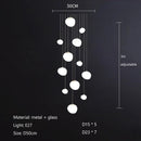 Axyaa Pebble Chandelier: Stylish Lighting for Living Room, Bedroom, Restaurant, Bar, Staircase