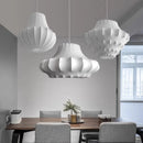 Axyaa Nordic Silk Chandelier LED Pendant Lights for Home Decor