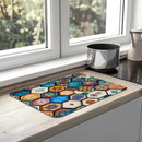 Axyaa Christmas Kitchen Draining Mat: Absorbent, Quick Dry, Antiskid Pad for Tableware