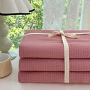 Axyaa Wrinkle Yarn Bedding Set: Duvet Cover, Pillowcase, Sheet Set for Twin King