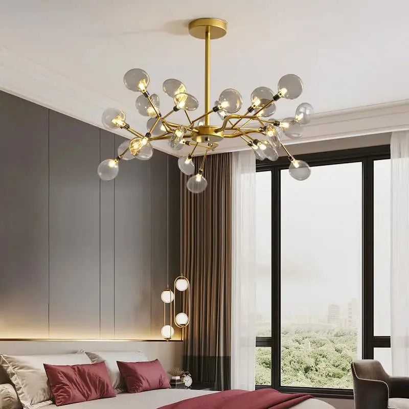Axyaa Modern Firefly LED Chandelier for Living Room, Dining, Bedroom - Luxurious Home Decor Lighting
