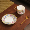 Axyaa Ceramic Enamel Coffee Cup and Saucer Set - Elegant Household Mugs