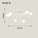 Axyaa Nordic Minimalist LED Pendant Chandelier for Bedrooms and Living Rooms