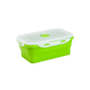 Axyaa Silicone Folding Lunch Box: Food Grade, Portable, Microwave Safe, Outdoor & Travel Friendly