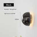 Axyaa Mushroom Wall Lamp: Creative Iron Half Circle Lighting Fixture