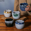 Axyaa Ceramic Eggshell Bowl Set Molecular Cuisine-inspired Tableware