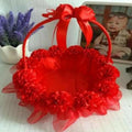 Axyaa Handmade Flower Lace Round Storage Basket