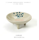 Axyaa Ceramic Tea Tray & High Leg Fruit Tray - New Chinese Style, Retro Dim Sum Design