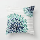 Axyaa Red Yellow Blue Floral Geometric Pillowcase 45*45cm