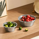 Axyaa Stainless Steel Drain Basket Set for Kitchen Straining and Washing
