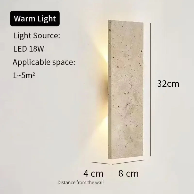 Axyaa 18W LED Natural Stone Wall Lights for Outdoor Waterproof Lighting