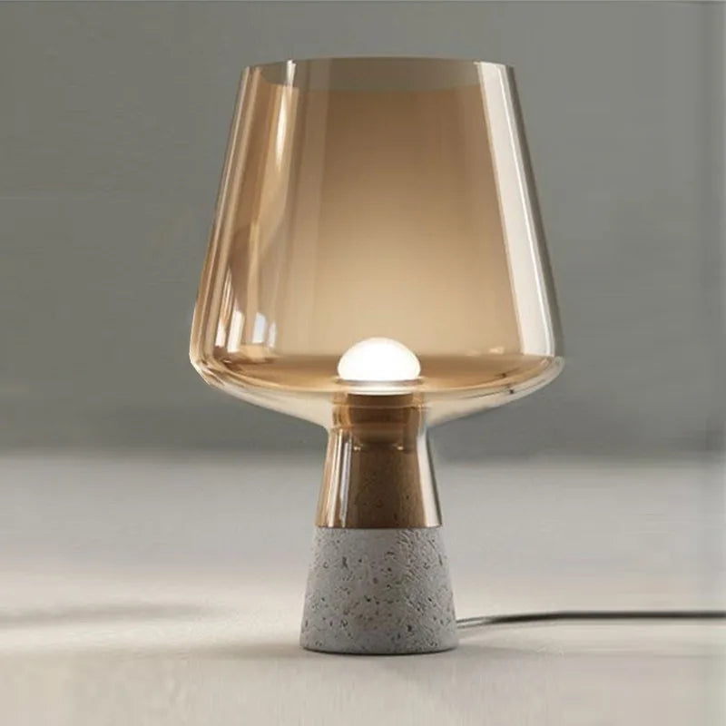 Nordic Modern Concrete Table Lamp for Living Room Bedroom Axyaa Glass Light