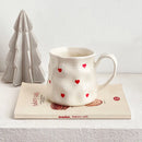 Axyaa European Ceramic Love Mug White Tea Cup Breakfast Milk Afternoon Camellia Flower