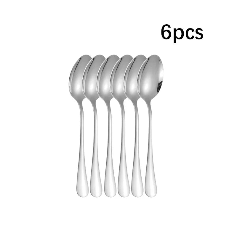 Axyaa 30-Piece Stainless Steel Tableware Set for Hotel and Dining