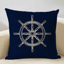 Axyaa Marine Cotton Fish Cushion Cover 45x45CM Square Home Decor Pillow Case
