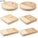 Axya Imitation Wood Grain Dinner Plate Set
