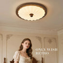 Axyaa Nordic Wood Grain Ceiling Light, Modern French Bauhaus Style