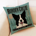 Axyaa Linen Pillowcase for Car Sofa Cushion Cover 45*45cm - Retro Dog Design
