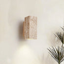 Axyaa Wabi Sabi Travertine Wall Sconce LED Lamp for Bedroom, Living Room, Stairway