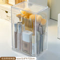 Axyaa Acrylic Makeup Brush Holder & Organizer for Cosmetics, Pencils, Lipsticks - Clear Storage Box
