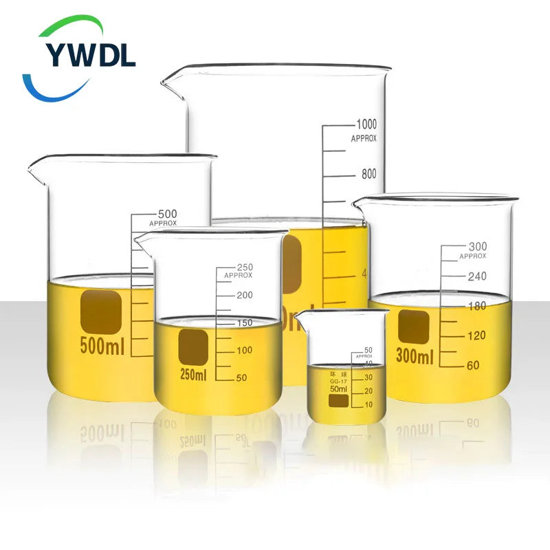 Axya High Borosilicate Glass Measuring Cup Set - Laboratory and Home Measuring Tools
