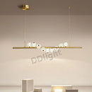 Axyaa Luxe Pearl Necklace Ring LED Ceiling Chandelier for Living Room & Bedroom
