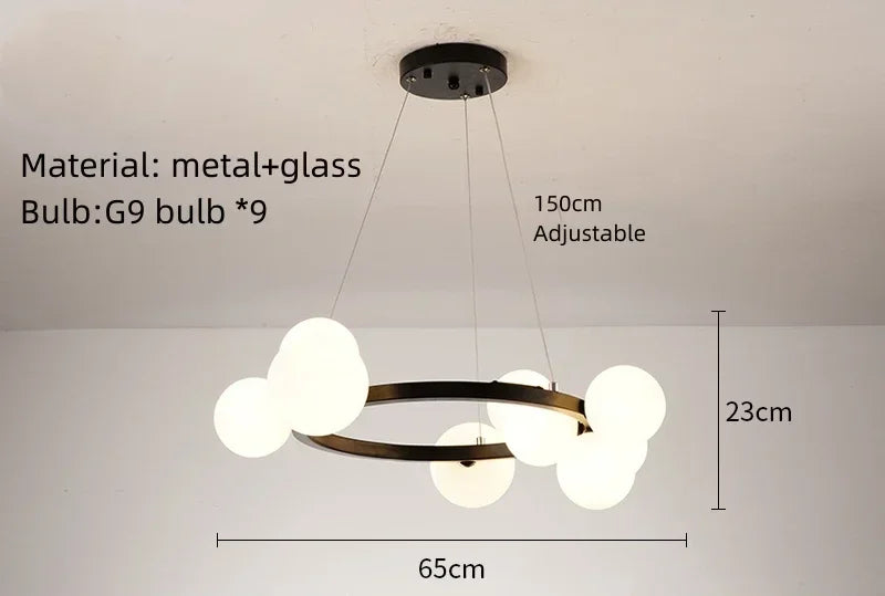 Axyaa Adjustable Hanging Chandelier for Home Decoration