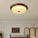 Axyaa Modern Walnut Crystal LED Ceiling Chandelier for Home Decor Lighting