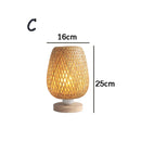 Axyaa Bamboo Handicraft Table Lamp - Vintage Handmade Wooden Light