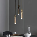 Axyaa Modern Nordic Villa GU10 Pendant Lights Gold Chrome Black Metal Lustre Fixtures