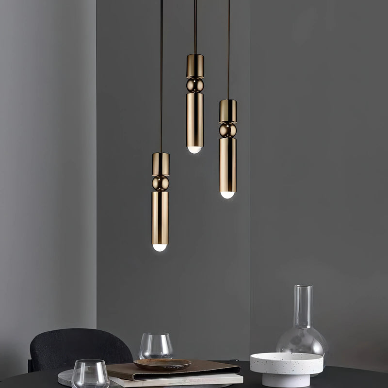 Axyaa Modern Nordic Villa GU10 Pendant Lights Gold Chrome Black Metal Lustre Fixtures
