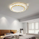 Axyaa Gold Acrylic LED Round Ceiling Lamp - Modern Minimalist Nordic Chandelier