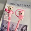 Kawaii Bear Silicone Straw Toppers by Axyaa: Cute Straw Caps for 7-8mm Straws