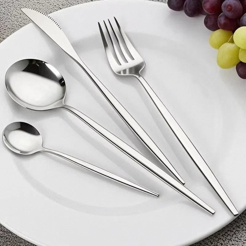 Axyaa Stainless Steel Outdoor Travel Tableware Set - 24pcs