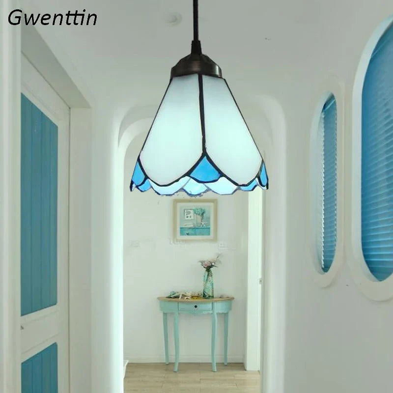 Tiffany Mediterranean Hanging Light by Axyaa - LED Dinning Room Ceiling Fixture