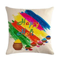 Axyaa Holi Holiday Pillowcase: Vibrant Decor for Home, Office, or Party