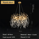 Axyaa Luxury Crystal Glass LED Chandelier for Home Decor and Shop