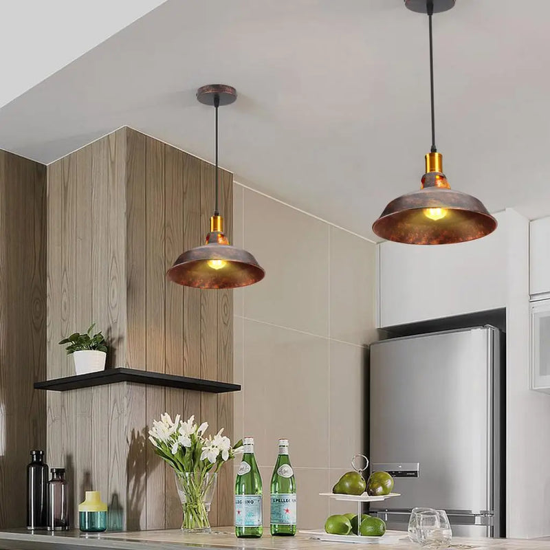 Vintage Rust Metal Chandeliers Pendant Lights for Home Decor by Axyaa