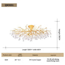 Axyaa Modern Luxury Crystal Round Chandelier for Living, Dining, Lobby & Kitchen Island