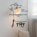 Axyaa Nordic LED Wall Sconce Rotate White Ceramic Indoor Light